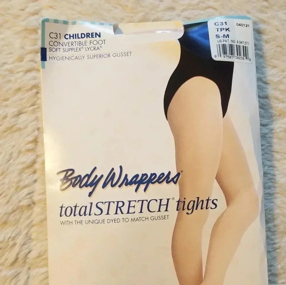 Girls S-M Bodywrappers C31 ballet convertible tights